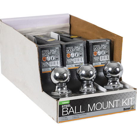 1803319 2 Inch Black Ball Mount Kit With 2 Inch Shank And 4 Inch Drop